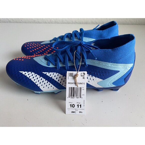 Adidas Predator Accuracy.2 FG Bright Royal Soccer Cleats GZ0027 Men's Size 10 - Picture 7 of 12